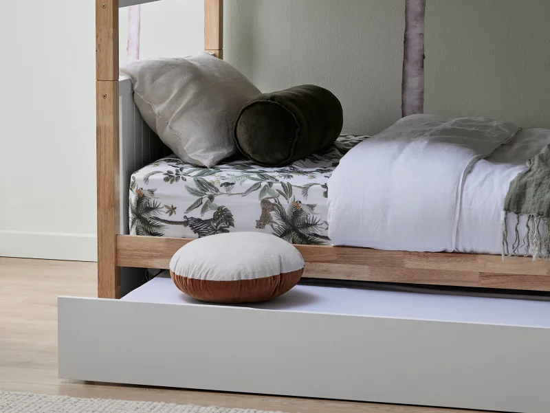 Myer King Single Bunk Bed with Trundle | Hardwood Frame