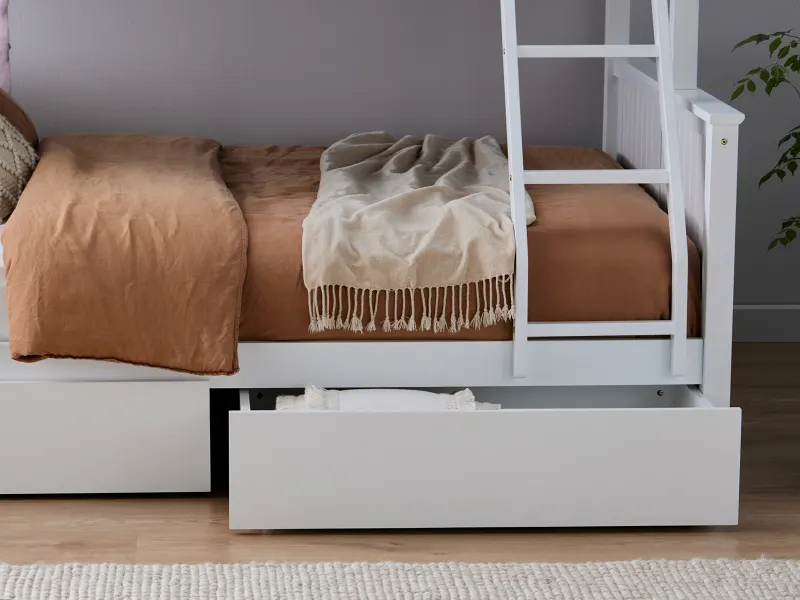 Myer 4PCE Kids Bunk Bed Bedroom Suite | White