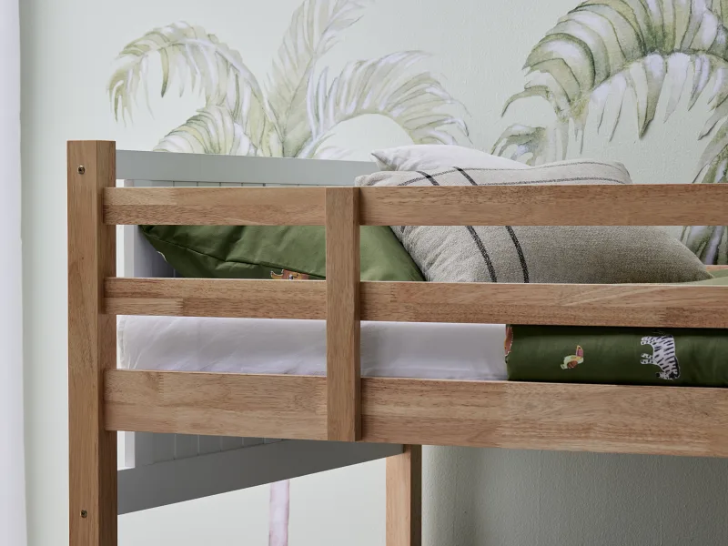 Myer Single Bunk Bed with Trundle | Hardwood Frame
