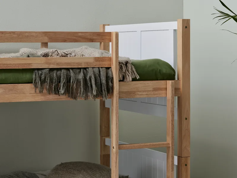 Myer Single Bunk Bed with Trundle | Hardwood Frame