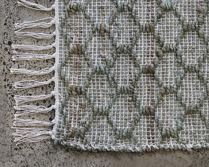 Myra Jute Pattern Rug | Green