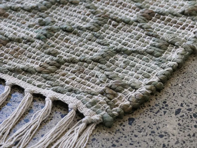 Myra Jute Pattern Rug | Green