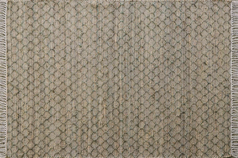 Myra Jute Pattern Rug | Moss Grey