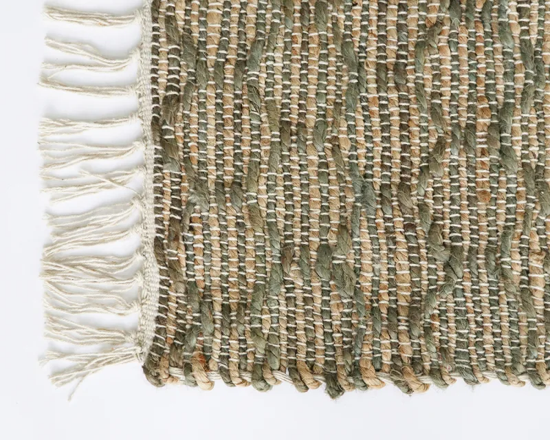 Myra Jute Pattern Rug | Moss Grey