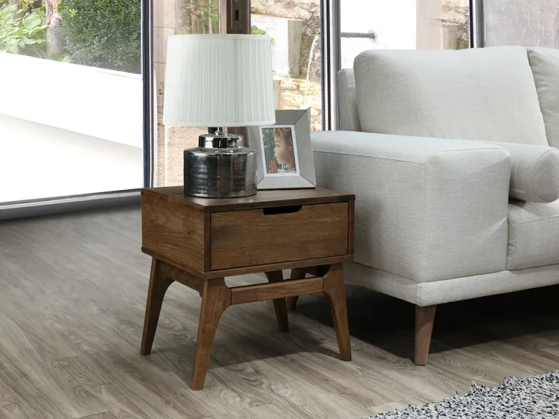 Paris 2PCE Hardwood Coffee & Side Table Set | Rustic Walnut