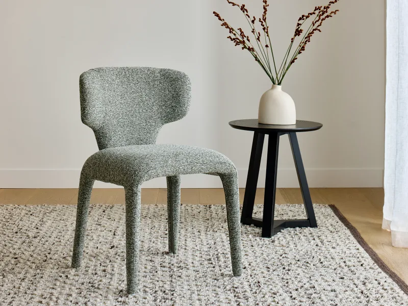 Paris Boucle Fabric Dining Chair | Sage Green 
