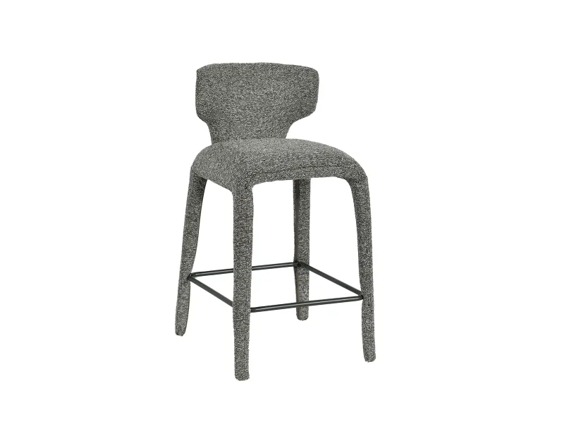 Paris Boucle Counter Stool | Sage Green Fabric