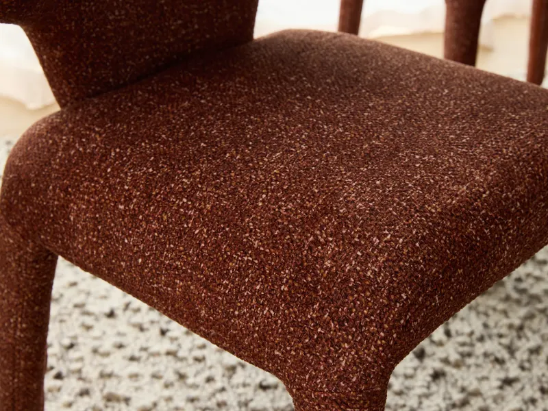 Paris Fabric Dining Chair | Rust Orange 