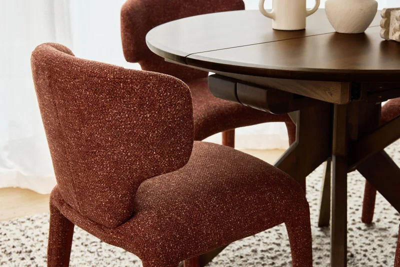 Paris Fabric Dining Chair | Rust Orange 
