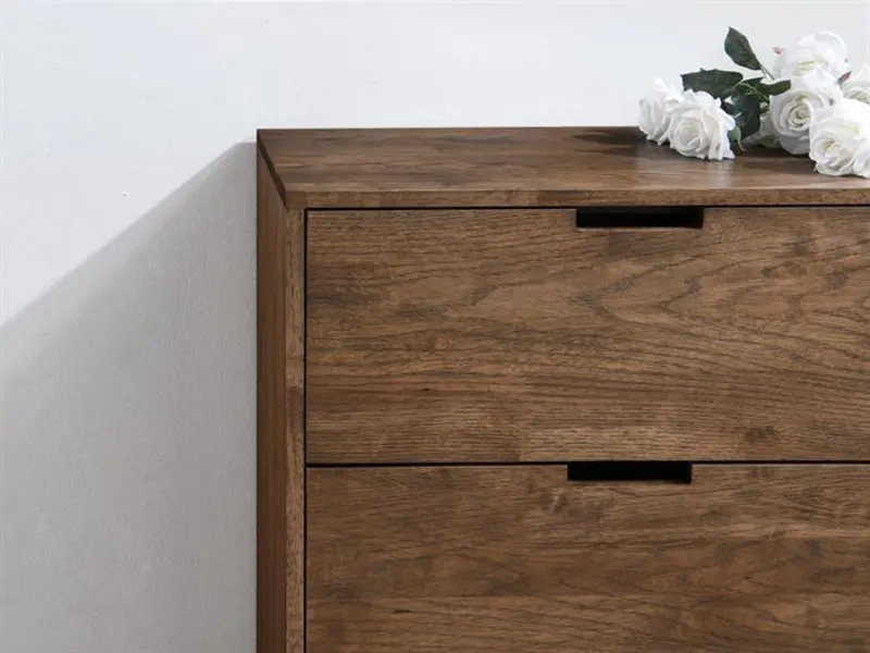 Paris Hardwood Chest Of Drawers | Rustic Walnut
