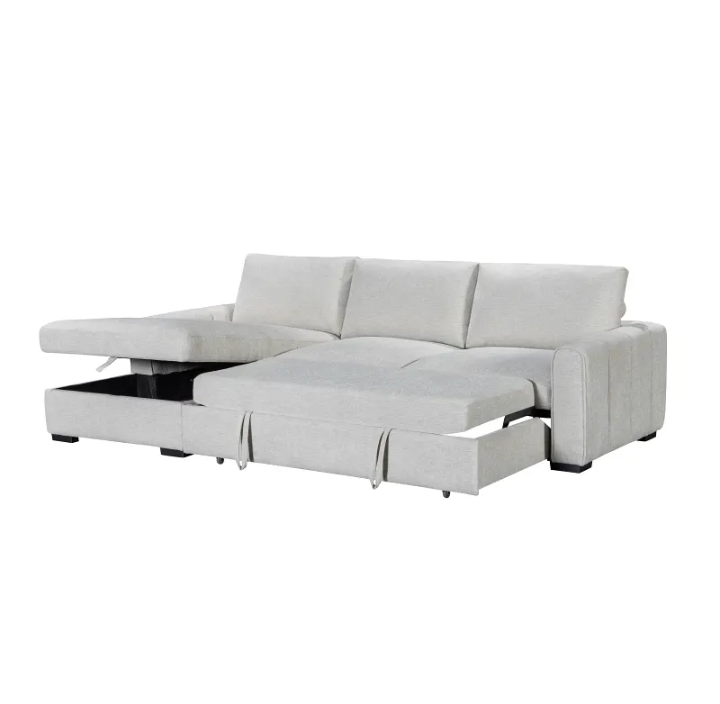 Siesta 2PCE Living Room Package | Left Chaise Storage | Beige & Rust