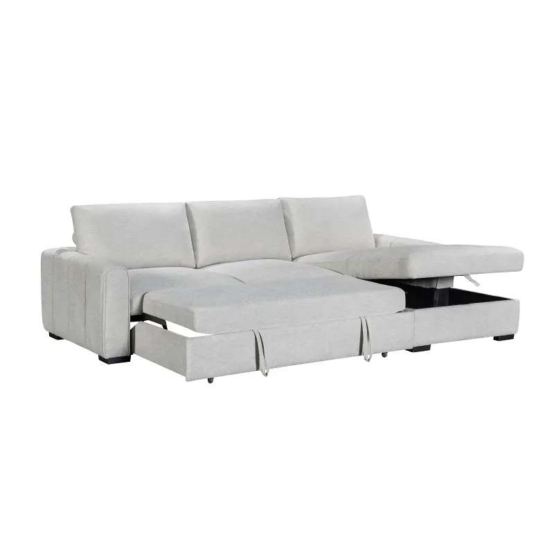 Siesta 2PCE Living Room Package | Right Chaise Storage | Beige & Rust