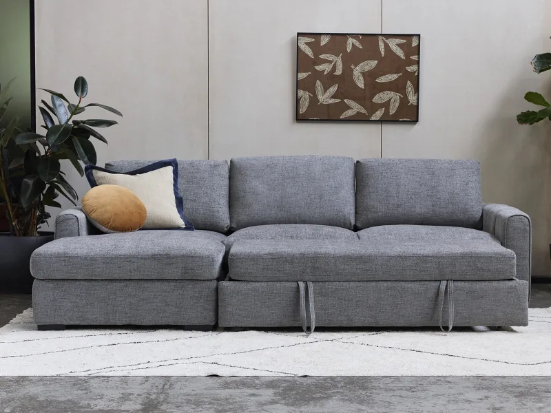 Siesta Sofa Bed | Grey | Left Chaise
