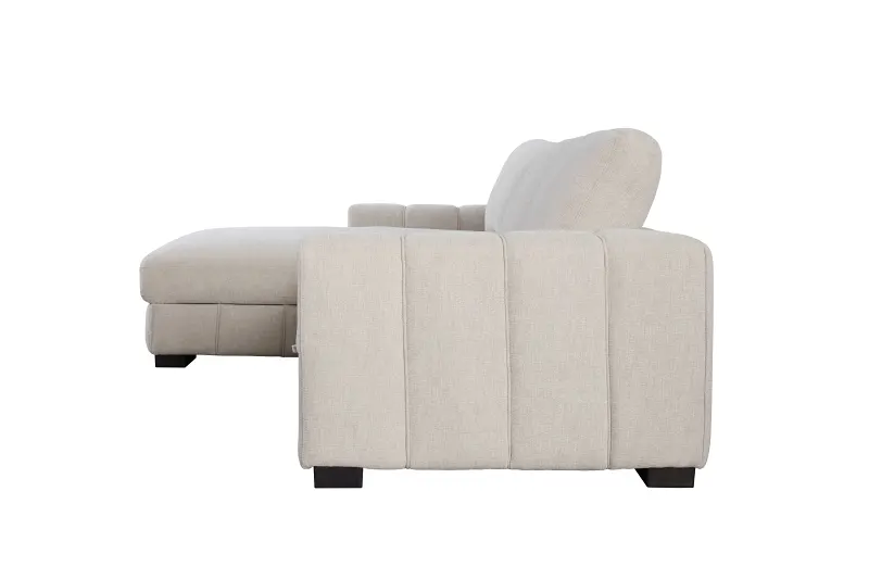 Sonna Beige Sofa with Pull-out Trundle and Storage | Left Chaise
