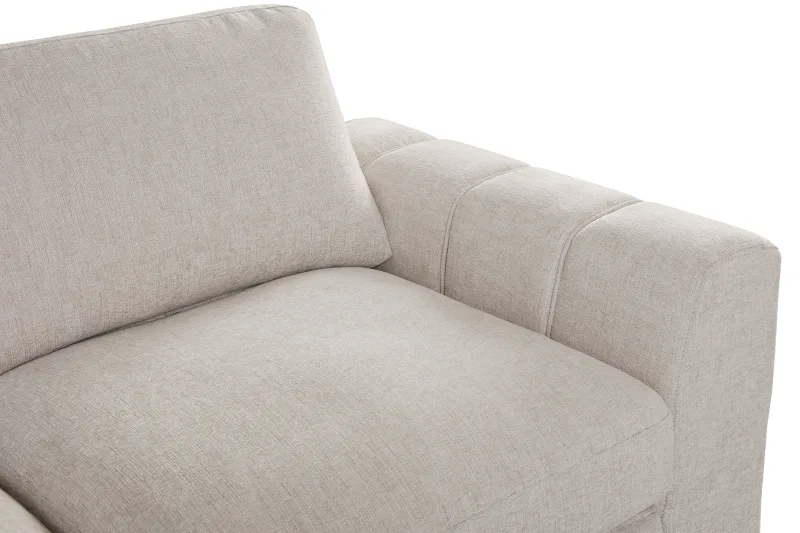 Sonna Beige Sofa with Pull-out Trundle and Storage | Left Chaise
