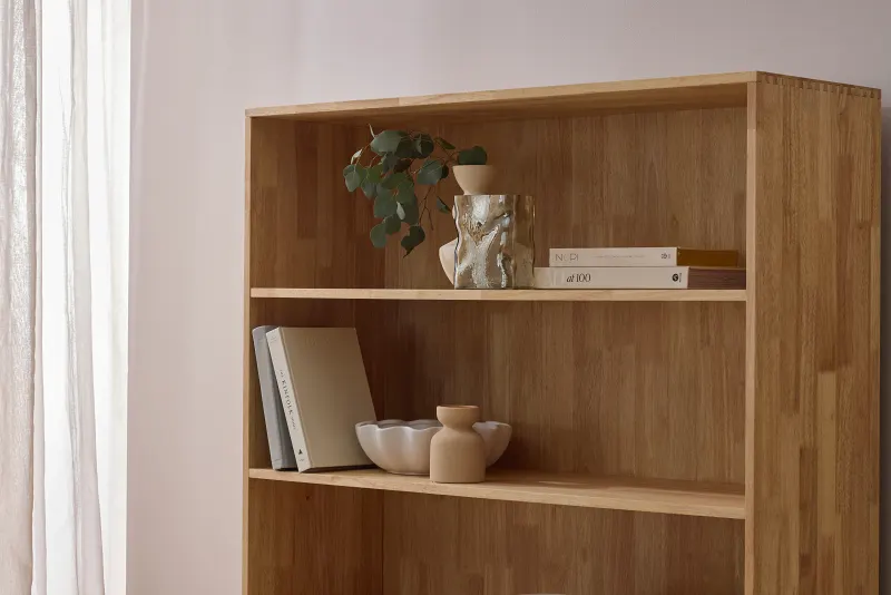 Stax Hardwood Bookcase | Natural | Wide (1200mm)