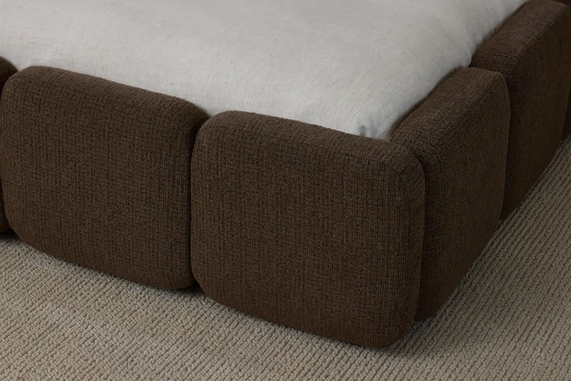 Sunday Queen Bed | Chocolate Brown Fabric