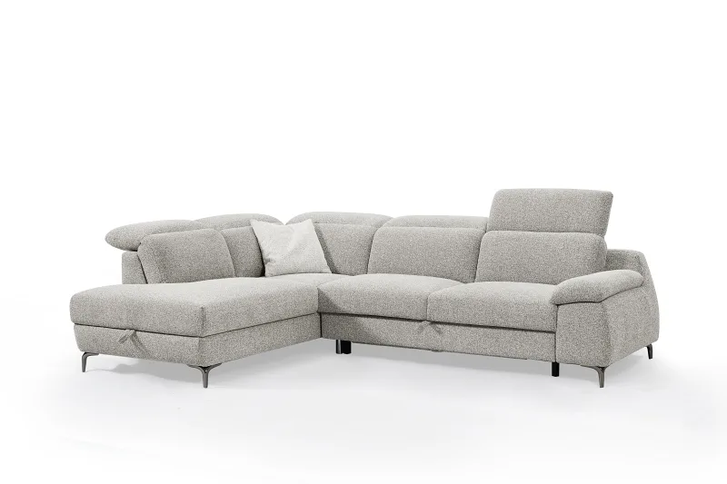 Sydney Beige Sofa Bed with Storage | Left Chaise