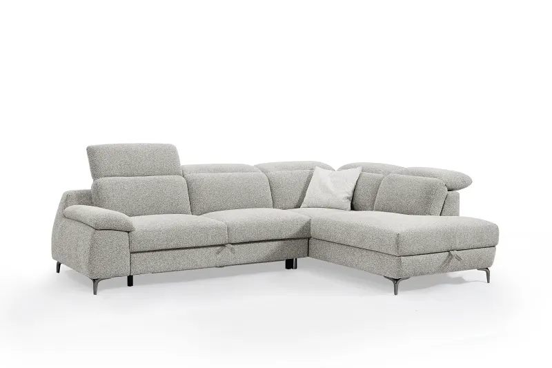 Sydney Beige Sofa Bed with Storage | Right Chaise