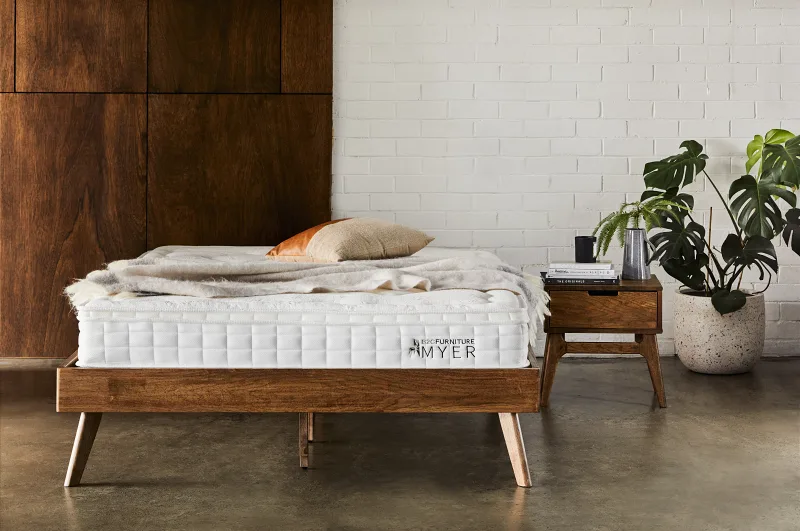 Sydney Queen Bedroom Buddy Package | Bed + Mattress Bundle | Beige Fabric