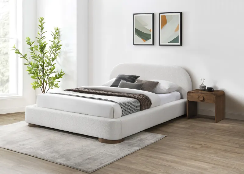 Sydney Double Bed | Beige Fabric