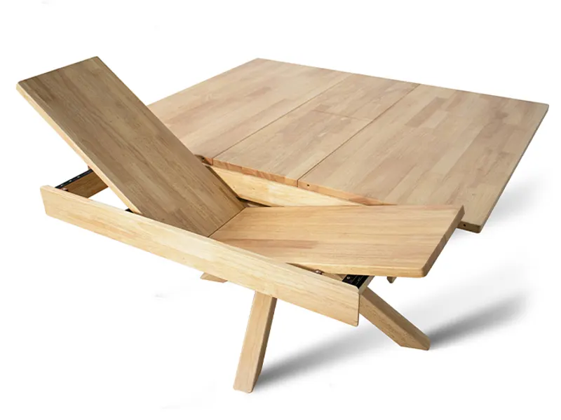 Tokyo Natural Hardwood Extendable Dining Table | 4 to 8 Seater