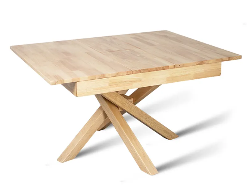 Tokyo Natural Hardwood Extendable Dining Table | 4 to 8 Seater