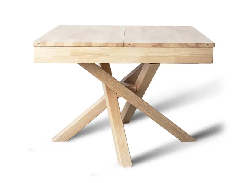 Tokyo Natural Hardwood Extendable Dining Table | 4 to 8 Seater
