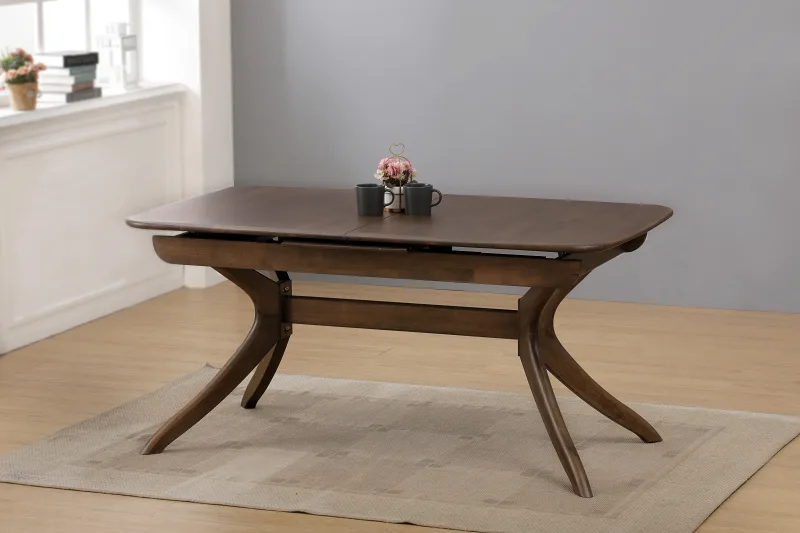 Villa Hardwood Extendable Dining Table | Rectangle | Rustic Walnut