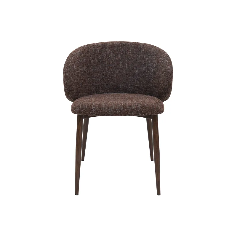 Vogue 5PCE Round Arabica Walnut Dining Set | Burgundy Fabric