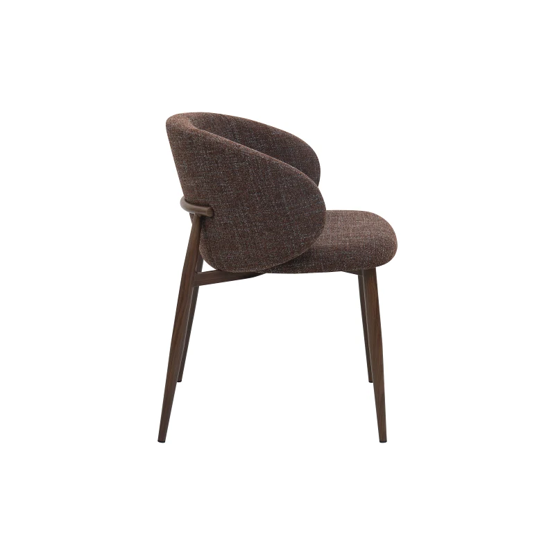 Vogue 9PCE Arabica Walnut Dining Set | Burgundy Fabric 