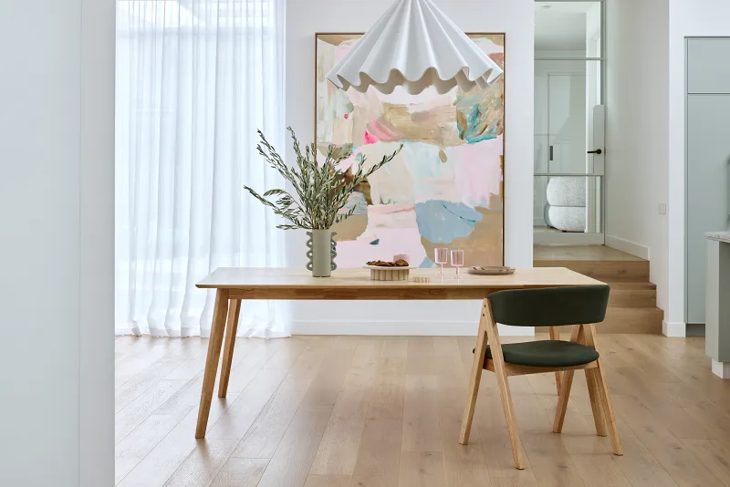 Vogue 9PCE Black Dining Set | Beige Fabric