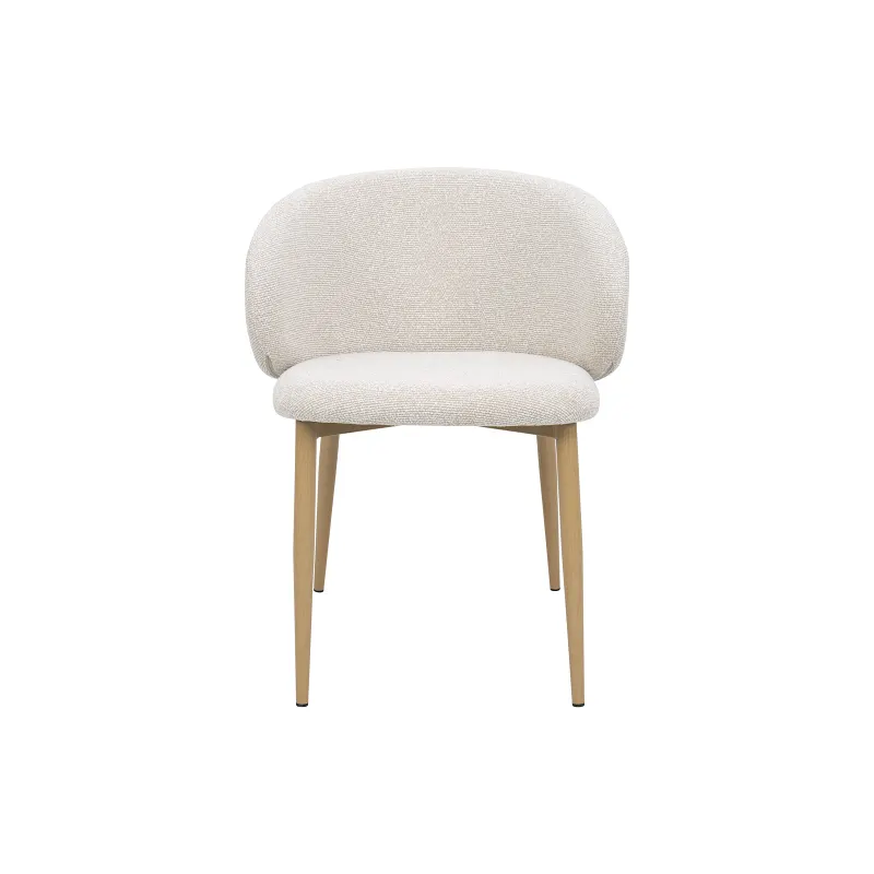 Vogue 9PCE Black Dining Set | Beige Fabric