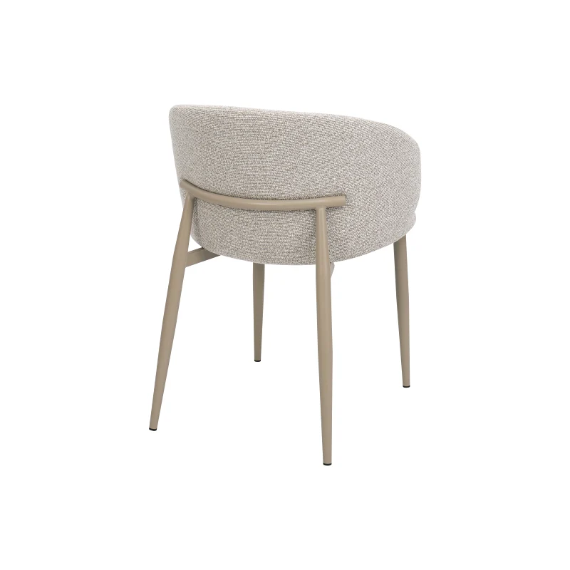 Vogue Dining Chair | Taupe Frame | Latte Fabric