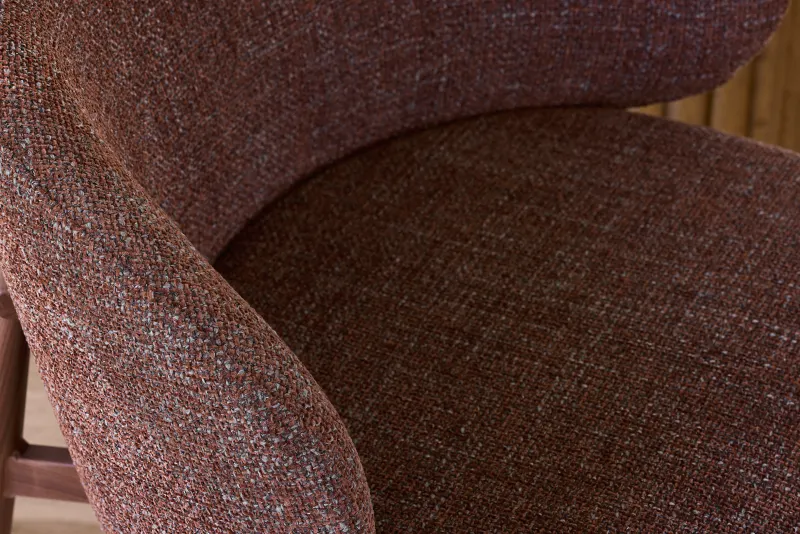 Vogue Dining Chair | Walnut Frame | Burgundy Fabric
