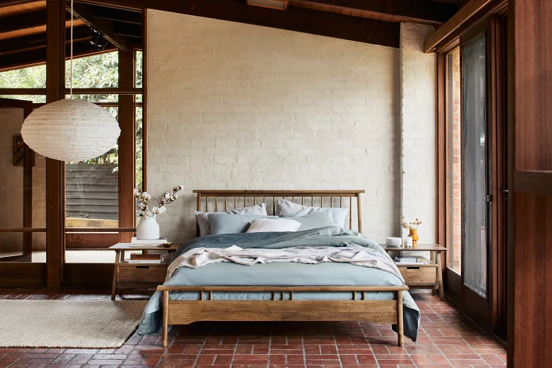 Rome 3PCE Hardwood Double Bedroom Suite | Rustic Walnut
