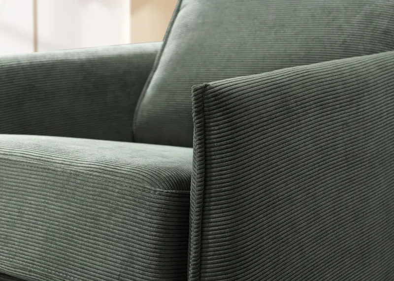 Aster Corduroy Rocking Chair | Green Fabric