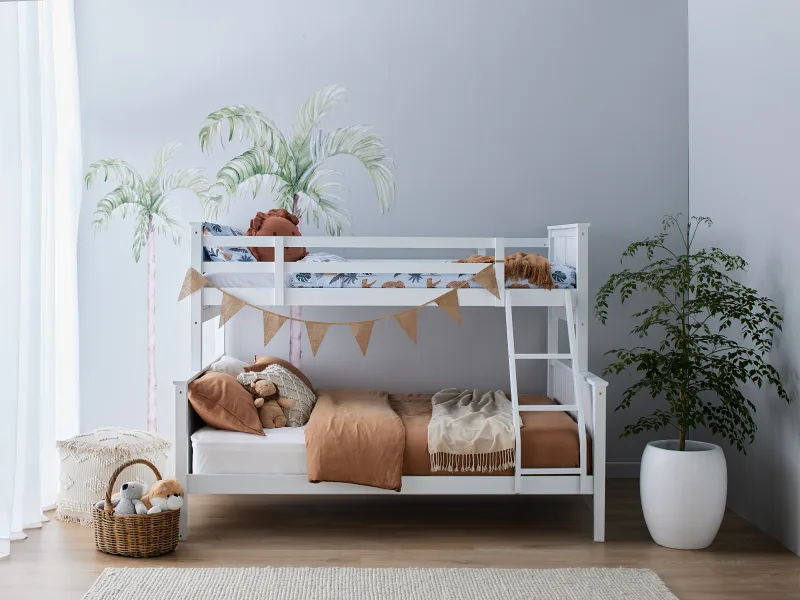 Myer White Triple Bunk Bed | Hardwood Frame
