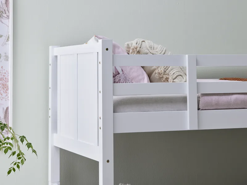 Myer White Single Bunk Bed | Hardwood Frame