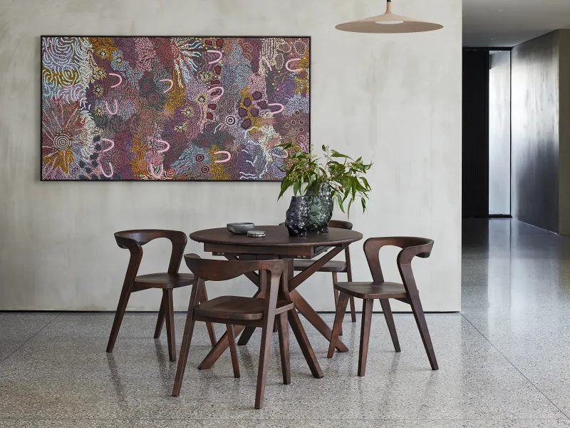 Casa Hardwood Extendable Dining Table | Round | Arabica Walnut
