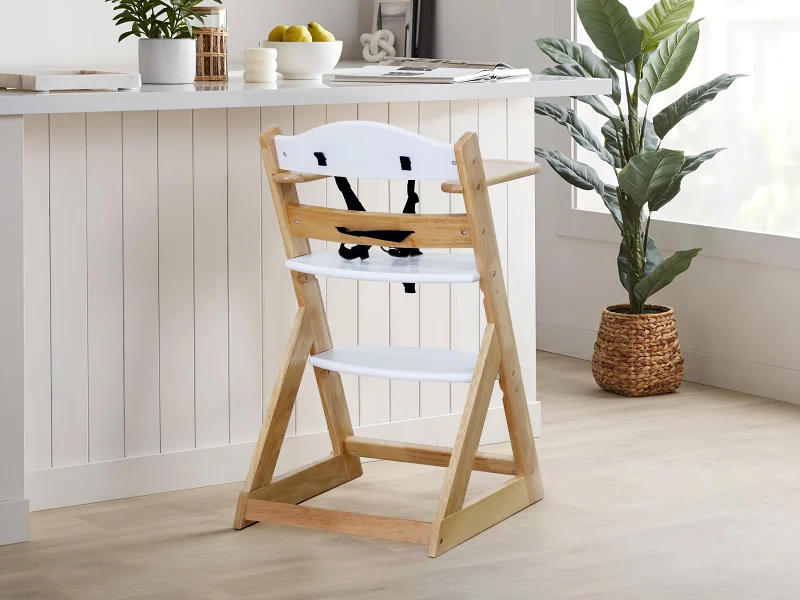 Banksia Toddler High Chair | Natural & White