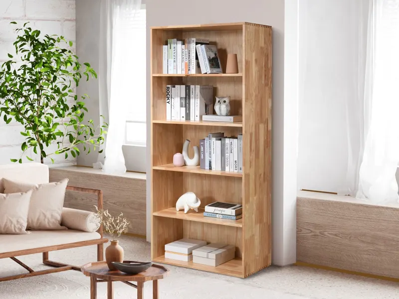 Stax Hardwood Bookcase | Natural | Narrow (800mm)
