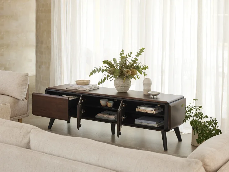 Casa Hardwood TV Entertainment Unit | Arabica Walnut