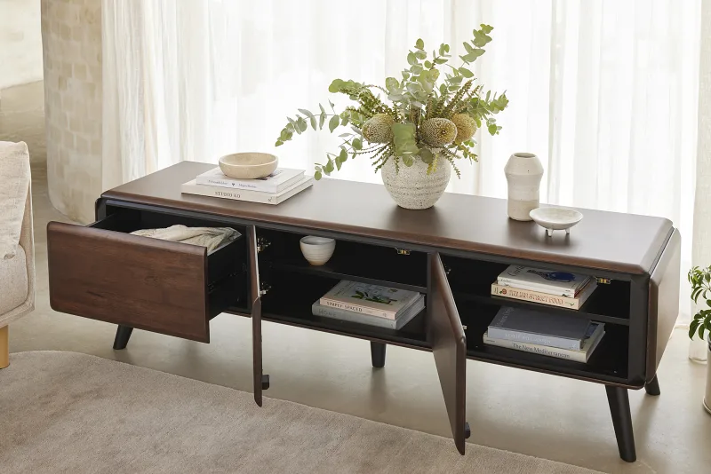 Casa Hardwood TV Entertainment Unit | Arabica Walnut