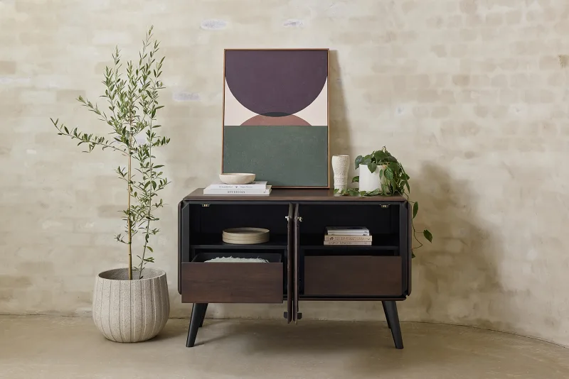 Casa Hardwood Sideboard Buffet | Arabica Walnut | 1225mm