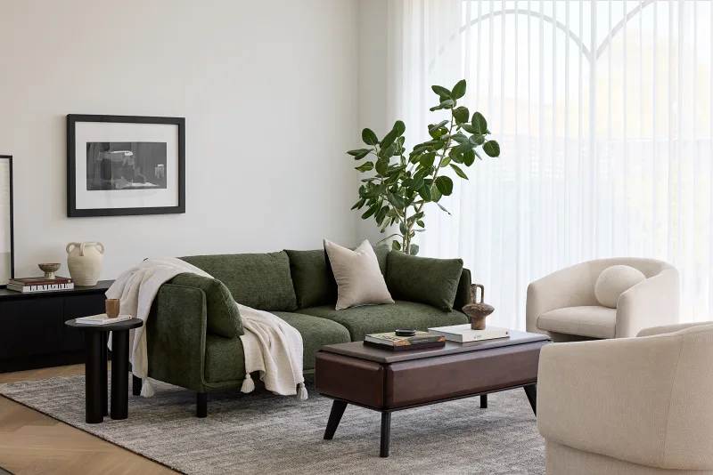 Coco Three Seater Sofa | Couch | Green