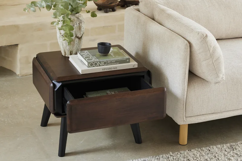 Casa Hardwood Side Table | Arabica Walnut