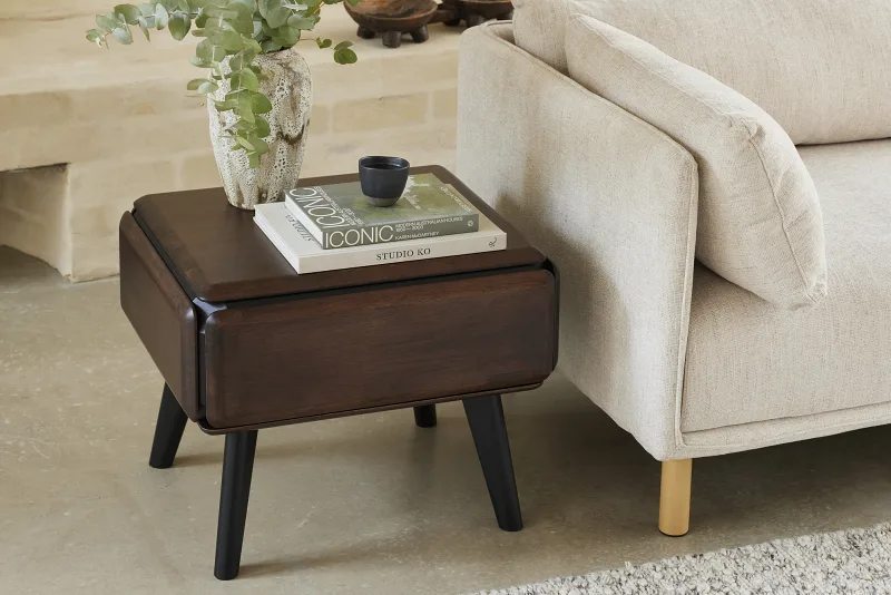 Casa Hardwood Side Table | Arabica Walnut
