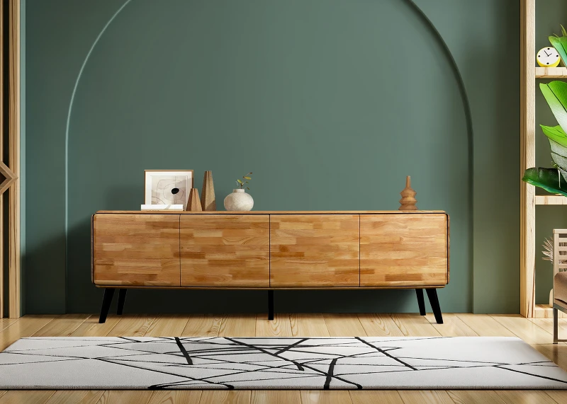 Casa Hardwood Sideboard Buffet | Natural | 2400mm