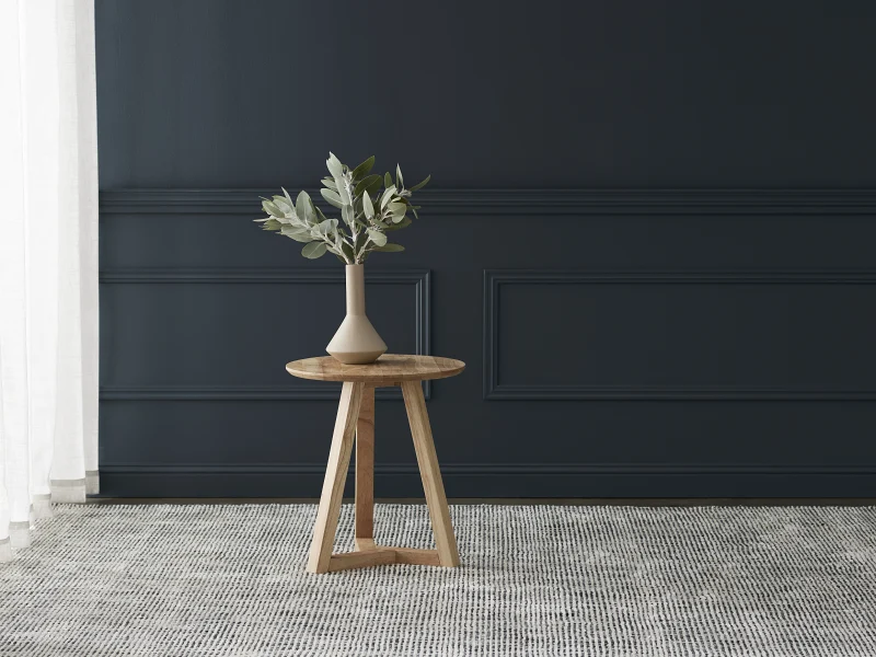 Franki Round Hardwood Side Table | Natural